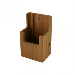 Teak houder voor handmarifoon - 8,2 x 6,3 x 13,5 cm