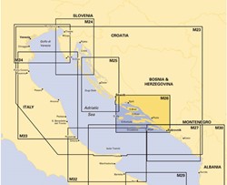 Imray kaart - M26 Split to dubrovnik