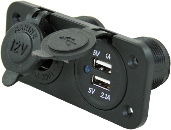 USB 12V contactdoos+2x inbouw George