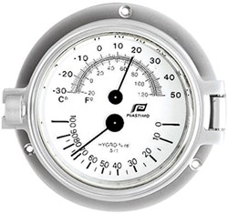 Plastimo Thermo/hygrometer 3 - Mat verchroomd