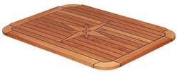 Teak tafelblad met Nautic star Classic Soft - 51 x 57 cm